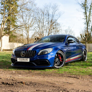 Mercedes-AMG C63 S Coupé – Phase 2 – 05/2019 – 63 000 km – Bleu Spectral – 15 650 € d’options